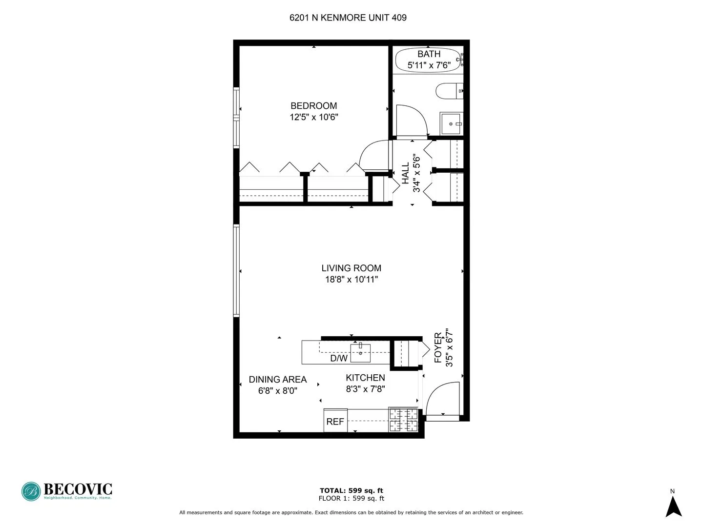 6201 N Kenmore Ave, ,  60660, USA 60660-unit#409-Chicago-IL