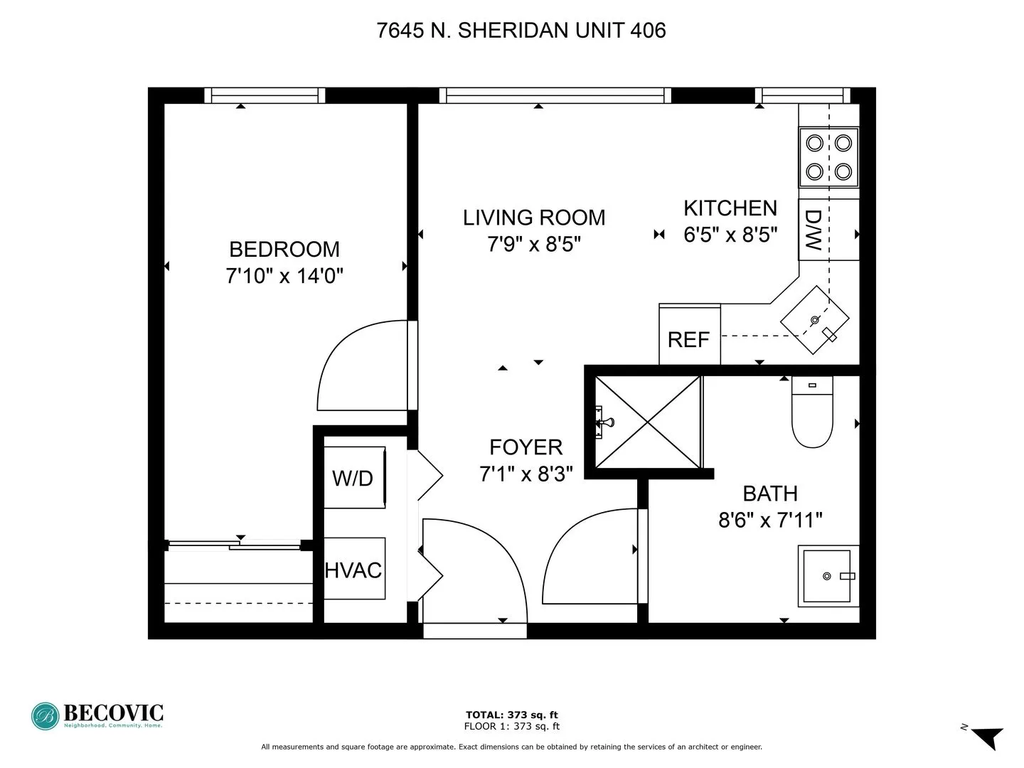 7645 N Sheridan Rd, ,  60626, USA 60626-unit#406-Chicago-IL