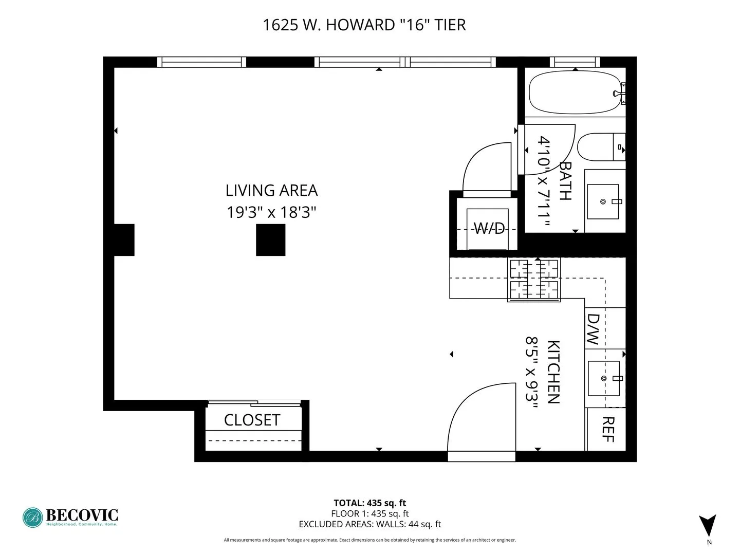 1625 W Howard St, ,  60626, USA 60626-unit#216-Chicago-IL
