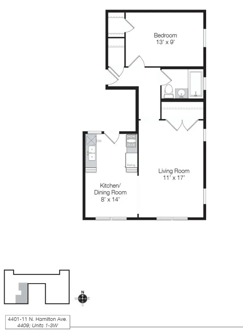 4409 N Hamilton Ave, , 60625, USA 60625-unit#2W-Chicago-IL