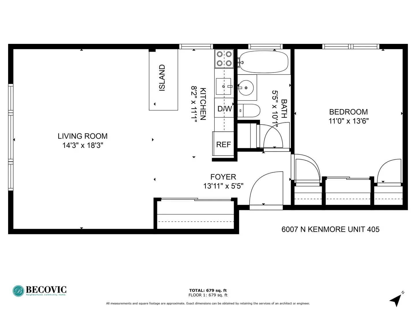 6007 N Kenmore Ave, , 60660, USA 60660-unit#405-Chicago-IL