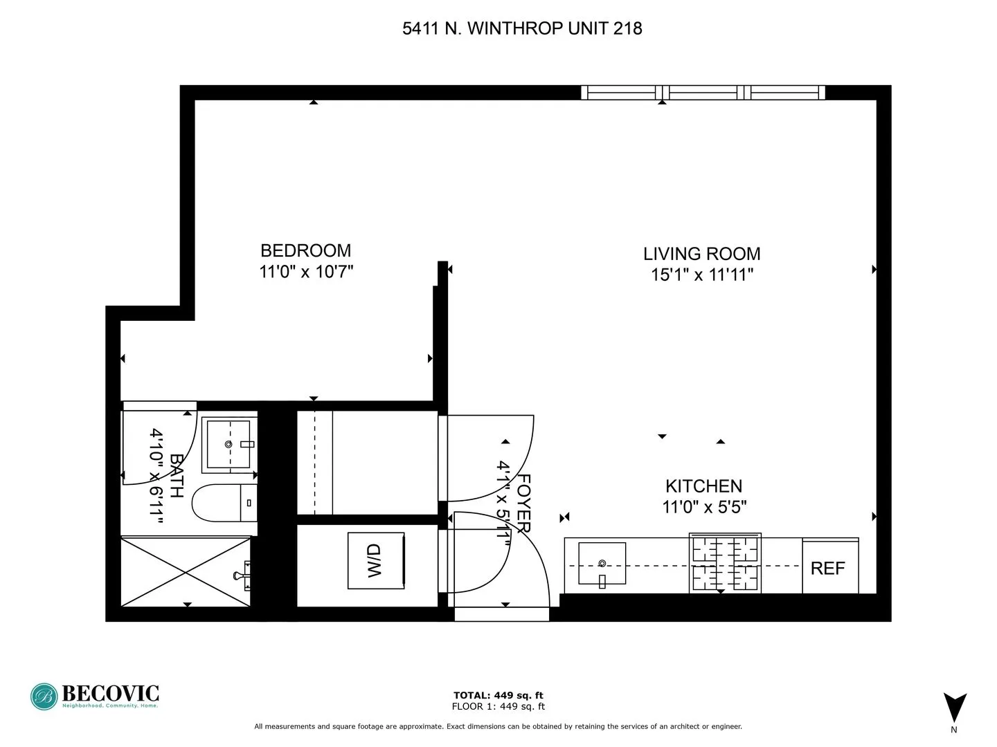 5411 N Winthrop Ave, , 60640, USA 60640-unit#218-Chicago-IL