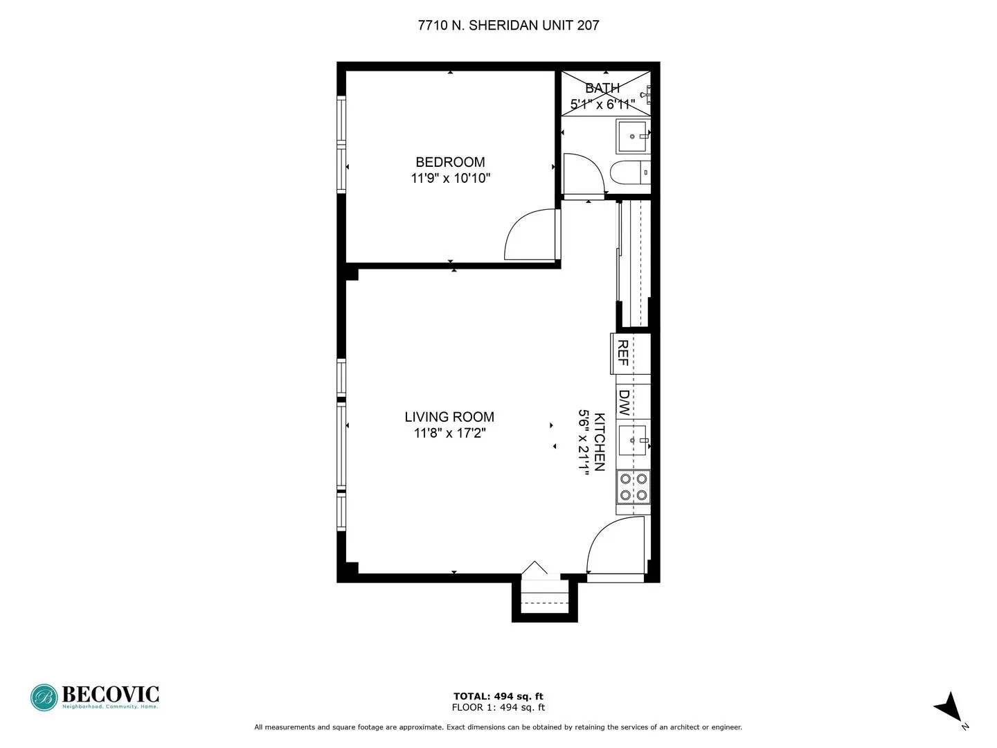 7710 N Sheridan Rd, , 60626, USA 60626-unit#207-Chicago-IL