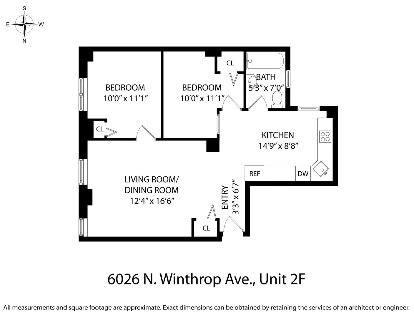 6026 N Winthrop Ave, ,  60660, USA 60660-unit#2F-Chicago-IL