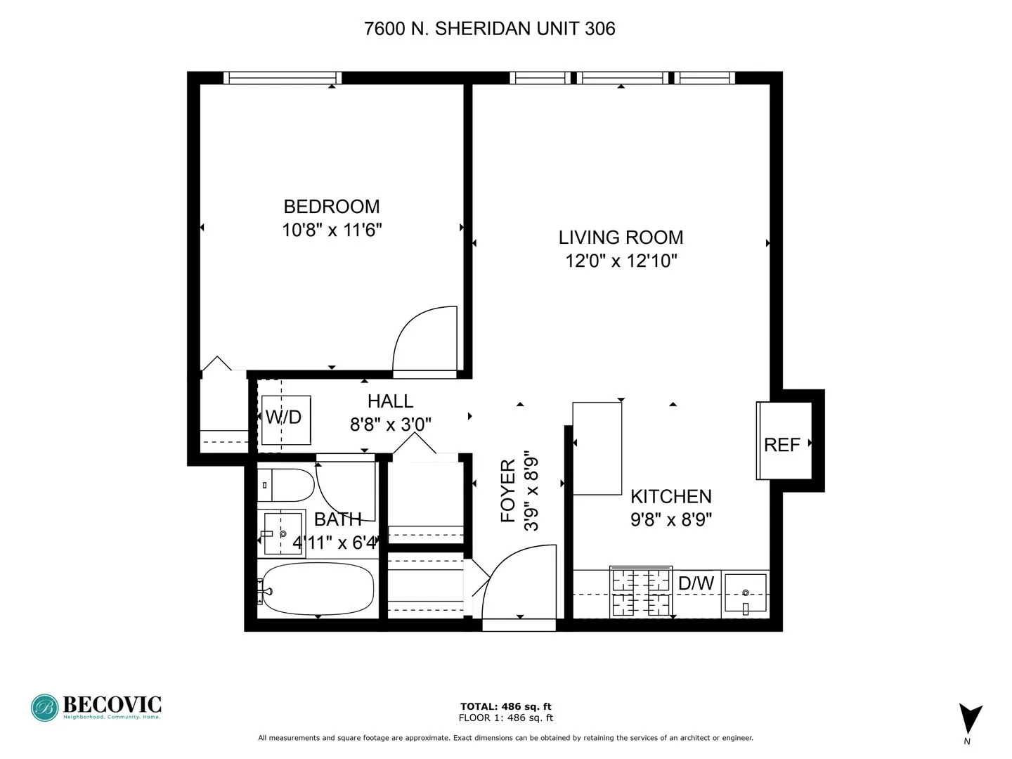 7600 N Sheridan Rd, ,  60626, USA 60626-unit#306-Chicago-IL