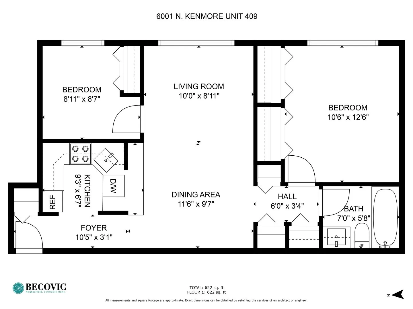 6001 N Kenmore Ave, ,  60660, USA 60660-unit#409-Chicago-IL