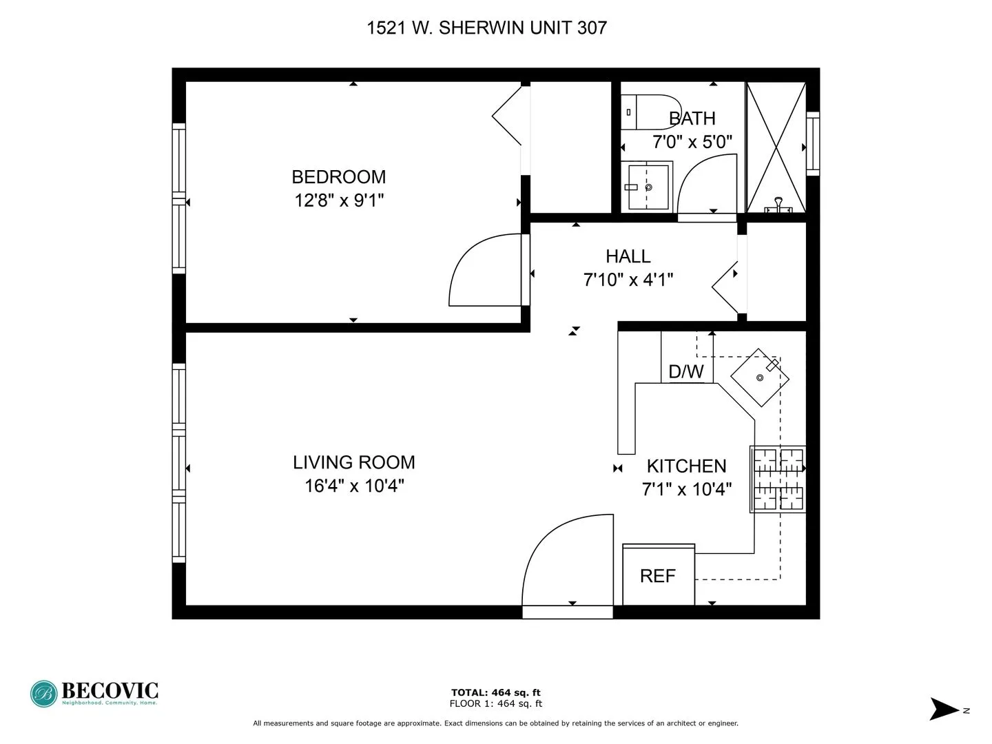 1521 W Sherwin Ave, , 60626, USA 60626-unit#307-Chicago-IL