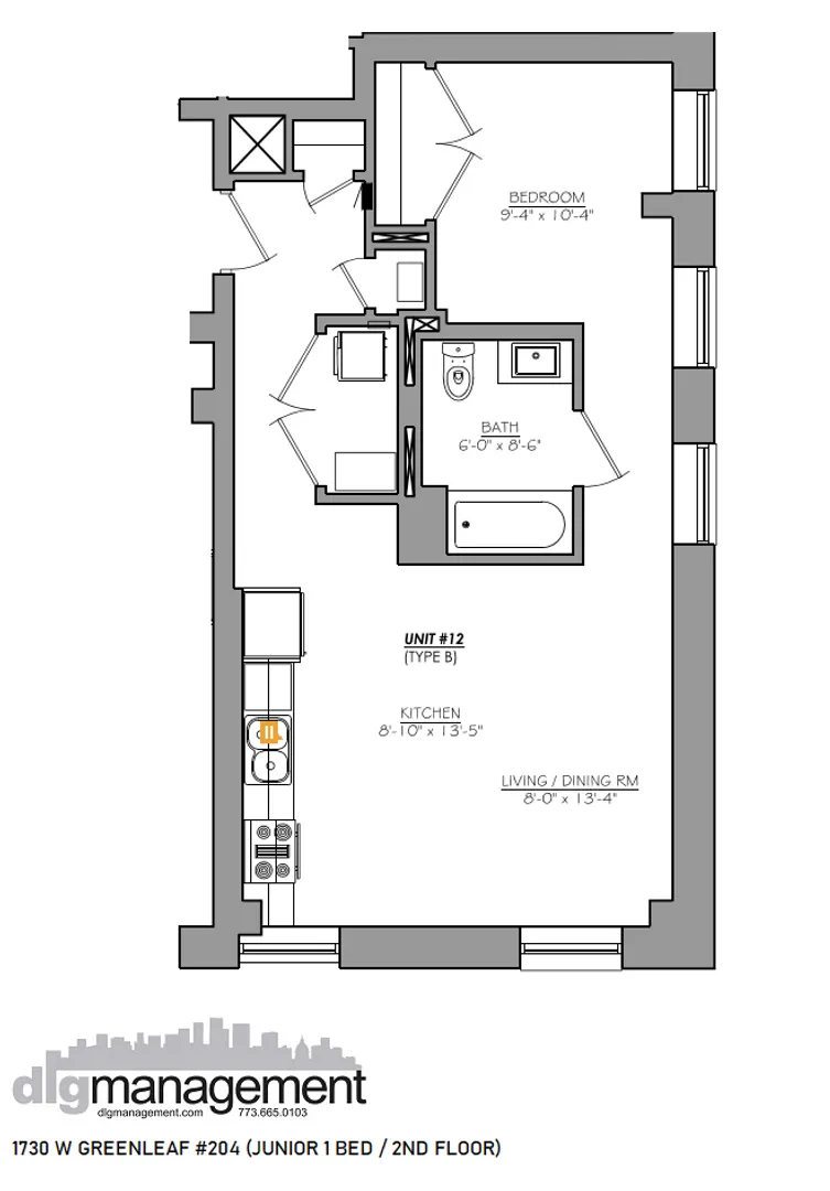 1730 W Greenleaf Ave, ,  60626, USA 60626-unit#1730-204-Chicago-IL