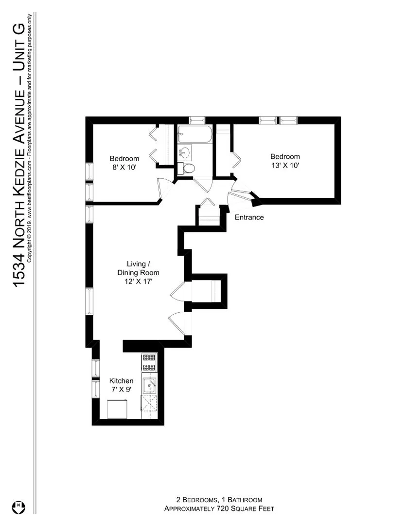 1534 N Kedzie Ave, , 60651, USA 60651-unit#1G-Chicago-IL