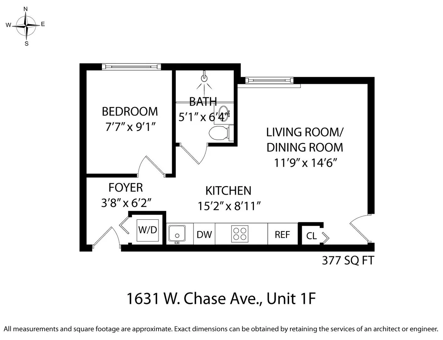 1631 W Chase Ave, ,  60626, USA 60626-unit#1F-Chicago-IL