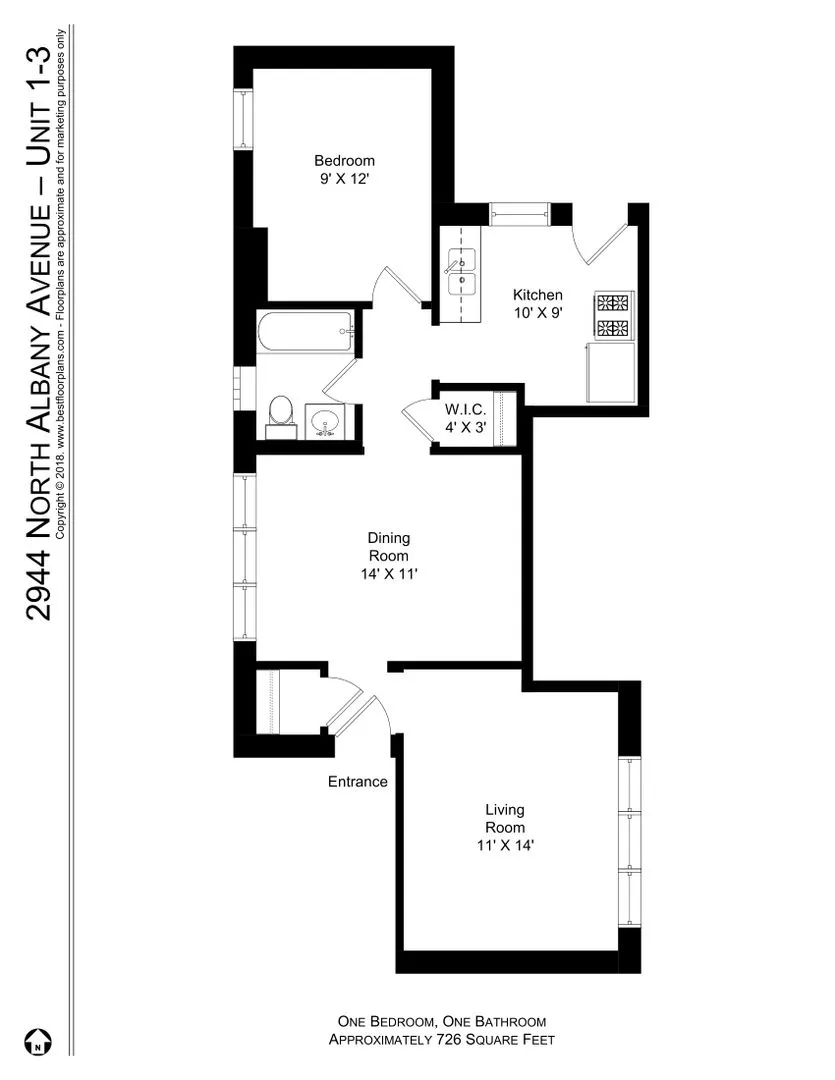 2944 N Albany Ave, ,  60618, USA 60618-unit#3-Chicago-IL