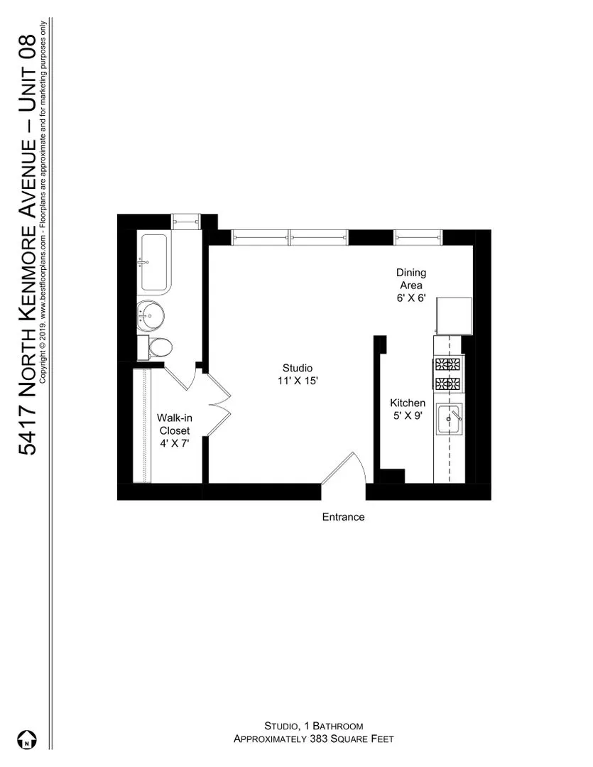 5417 N Kenmore Ave, ,  60640, USA 60640-unit#508-Chicago-IL