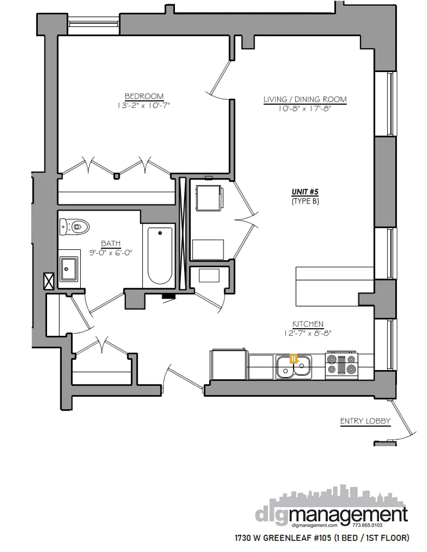 1730 W Greenleaf Ave, ,  60626, USA 60626-unit#1730-105-Chicago-IL