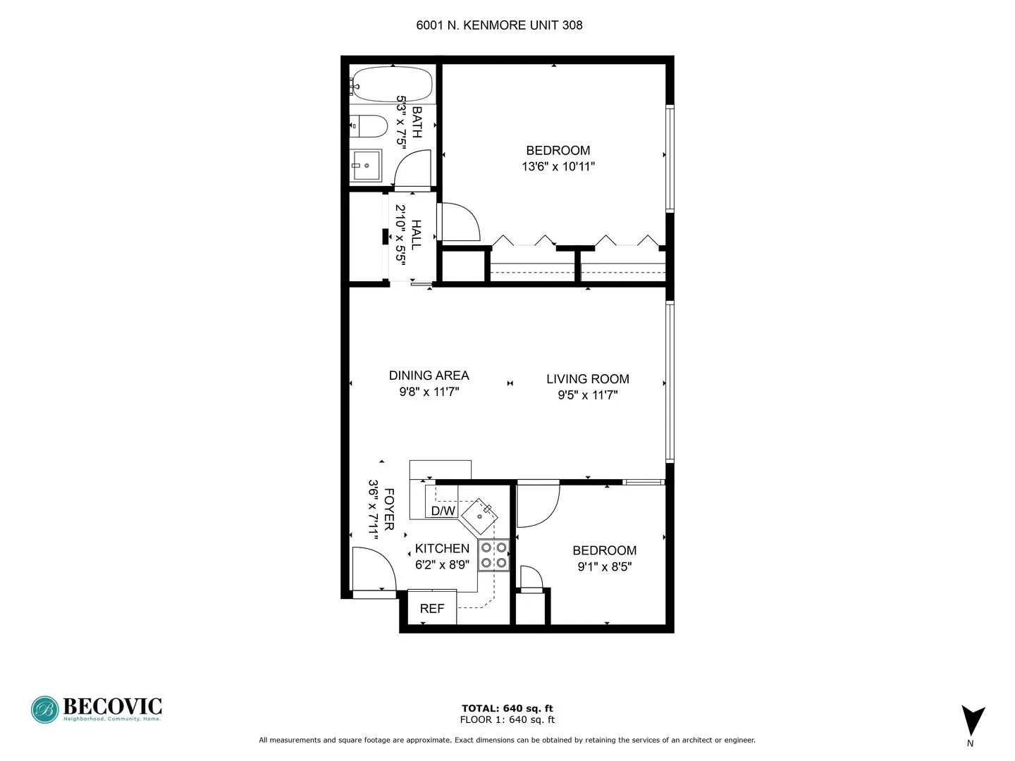 6001 N Kenmore Ave, , 60660, USA 60660-unit#308-Chicago-IL