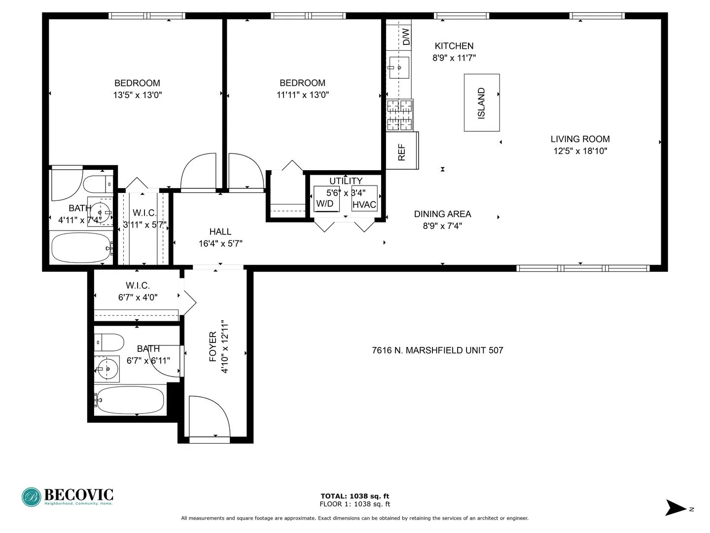7616 N Marshfield Ave, ,  60626, USA 60626-unit#507-Chicago-IL