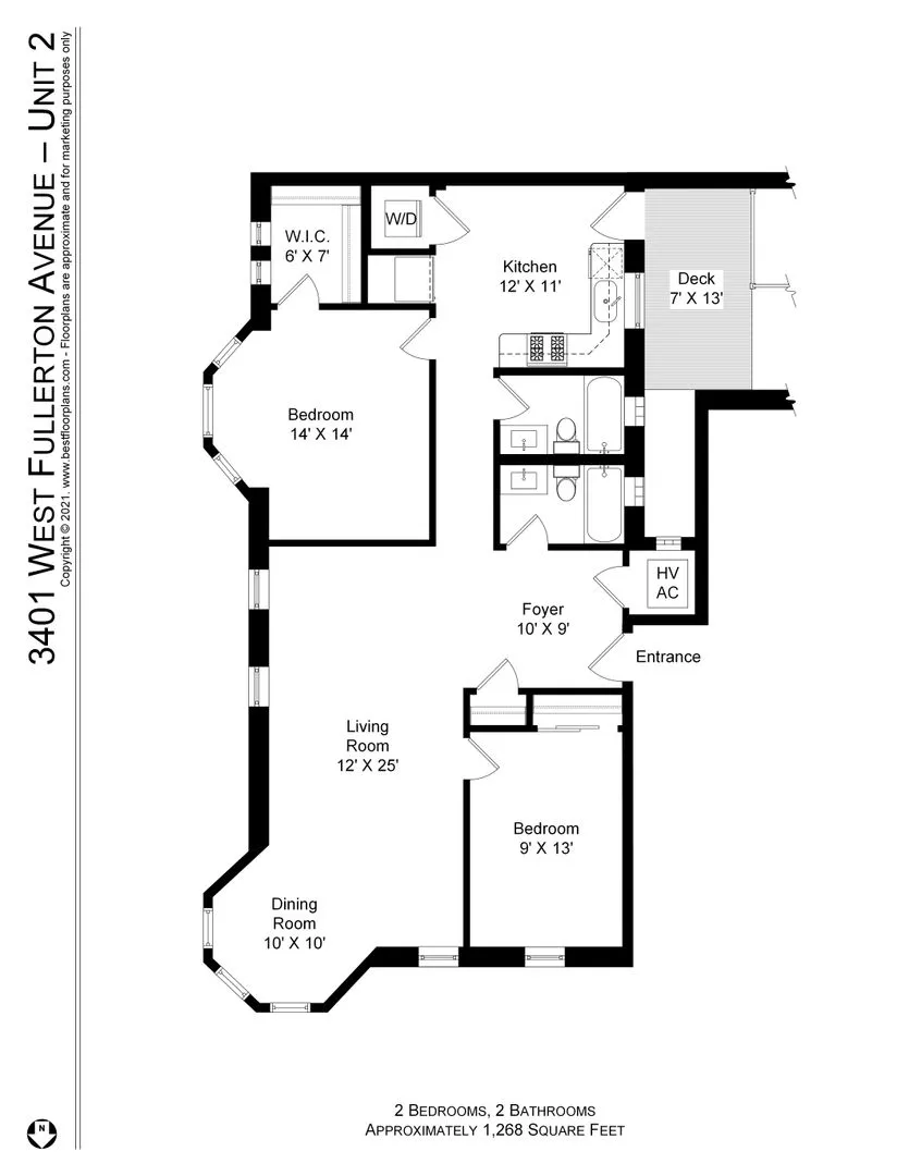 3401 W Fullerton Ave, ,  60647, USA 60647-unit#2-Chicago-IL