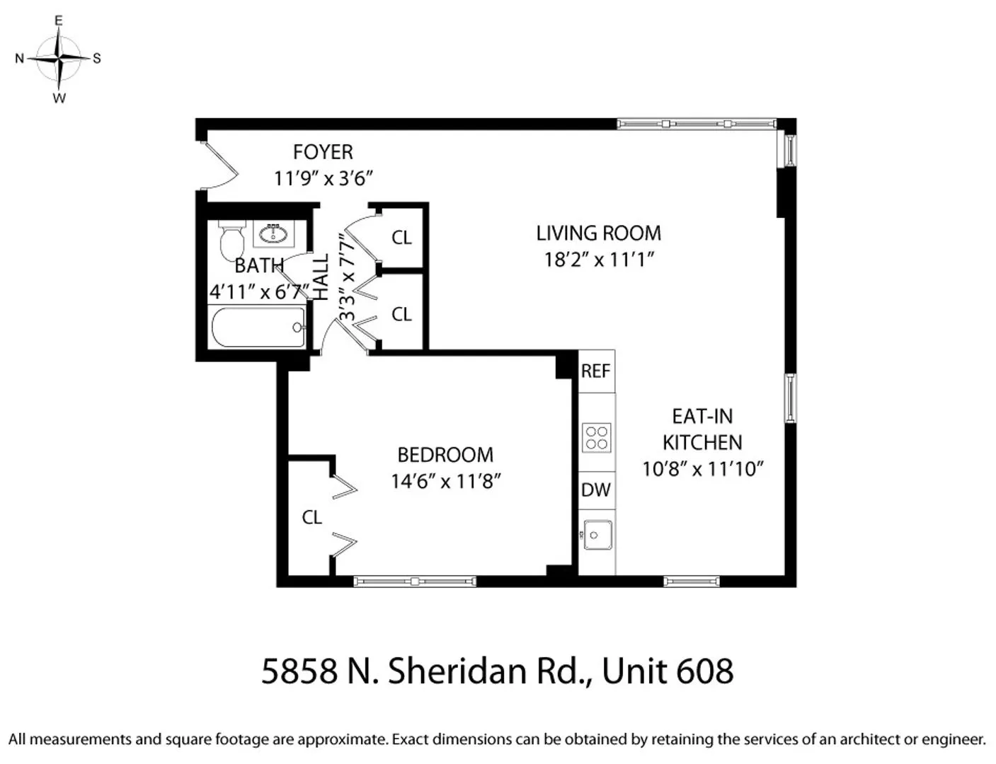 5858 N Sheridan Rd, ,  60660, USA 60660-unit#608-Chicago-IL