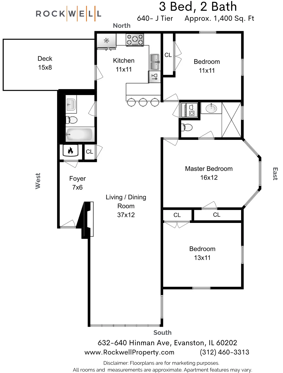 640 HINMAN AVE 60202-unit#2J-Evanston-IL