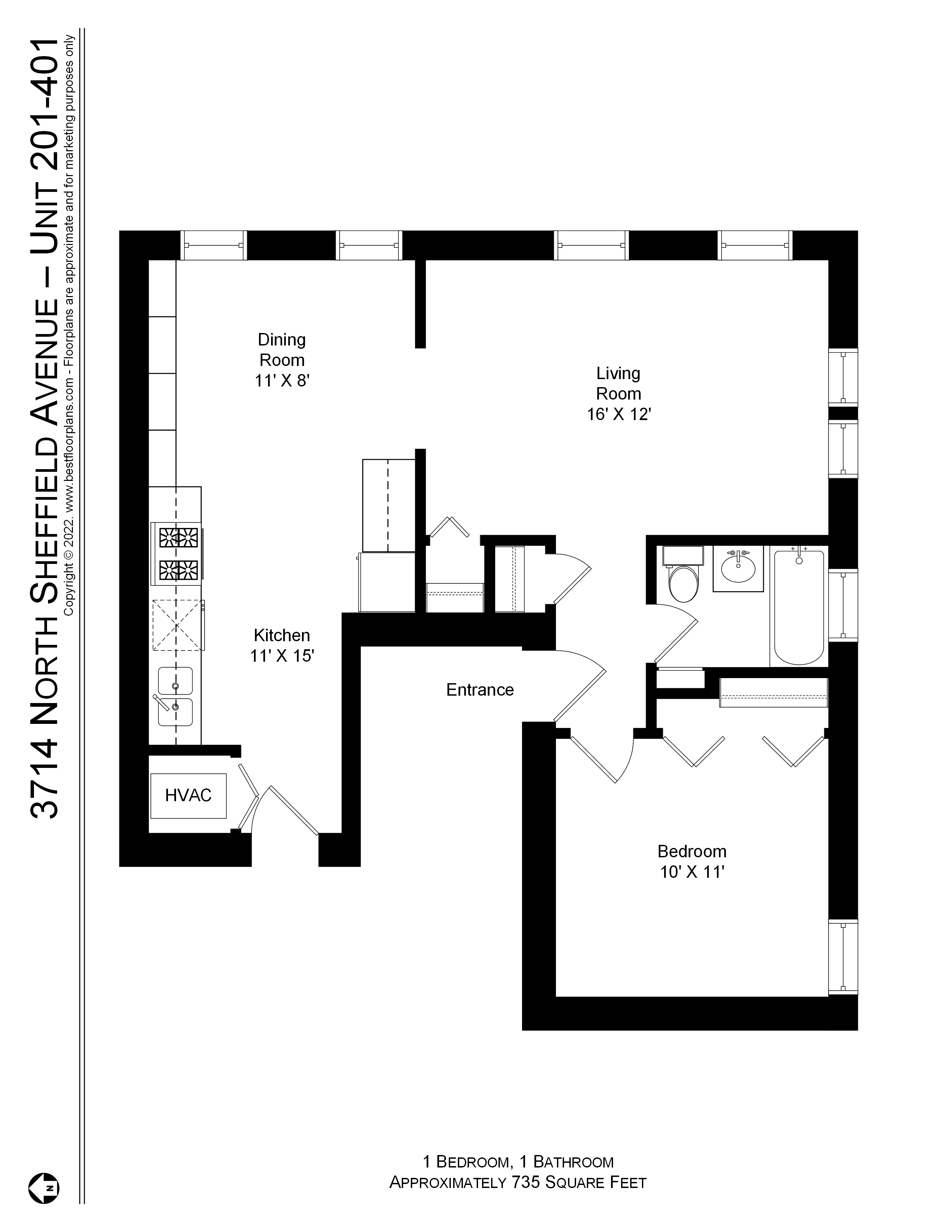 3708 N SHEFFIELD AVE 60613-unit#301-Chicago-IL