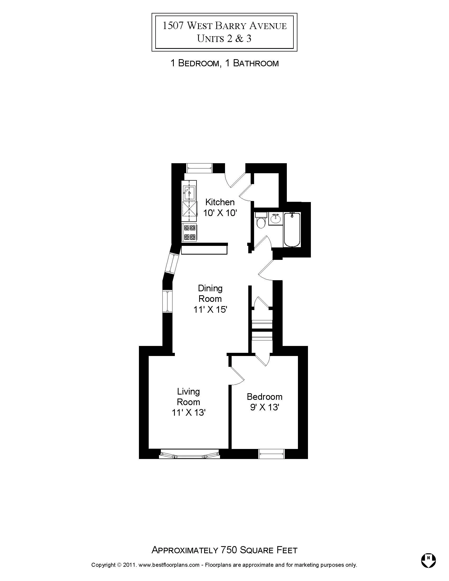 1507 W BARRY AVE 60657-unit#2-Chicago-IL