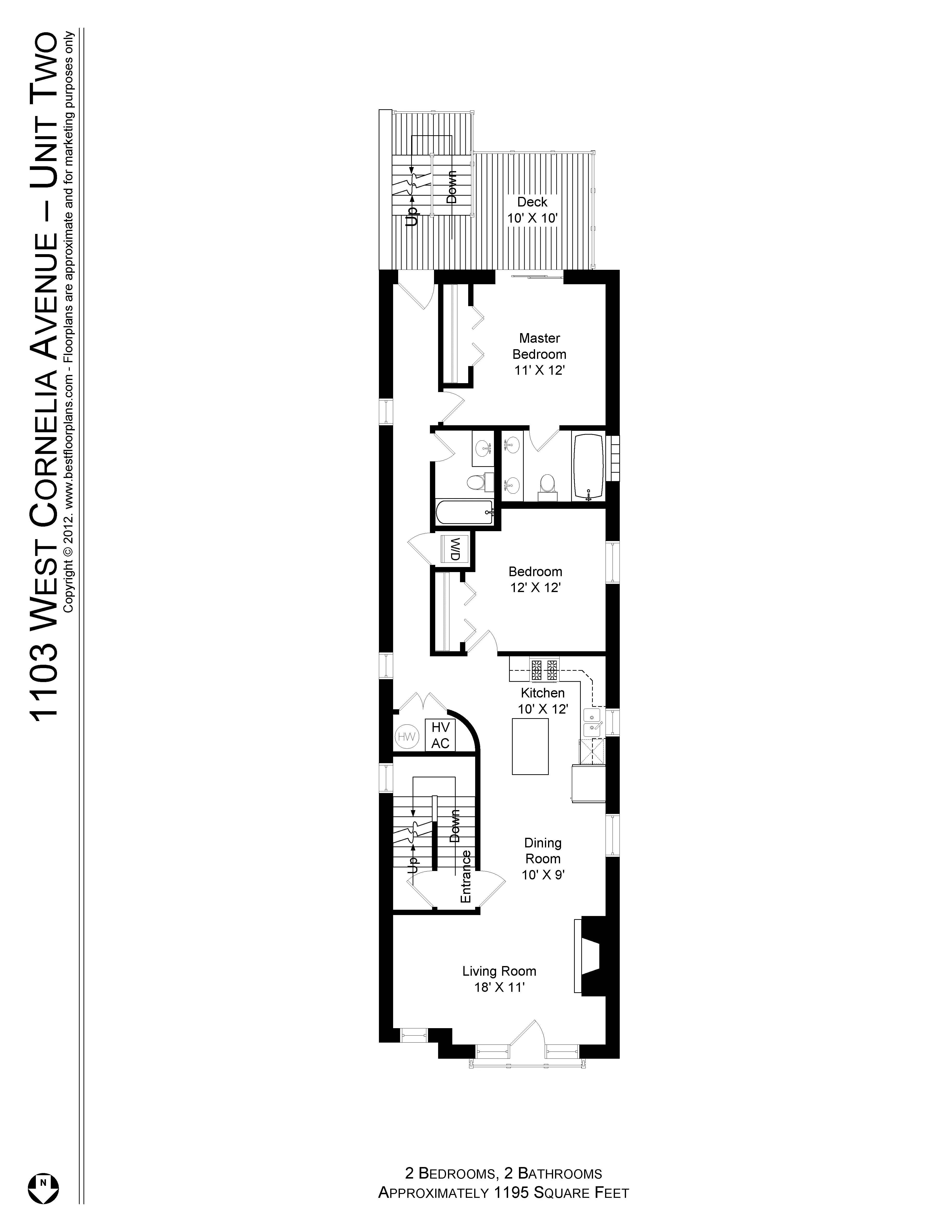 1103 W CORNELIA AVE 60657-unit#02-Chicago-IL