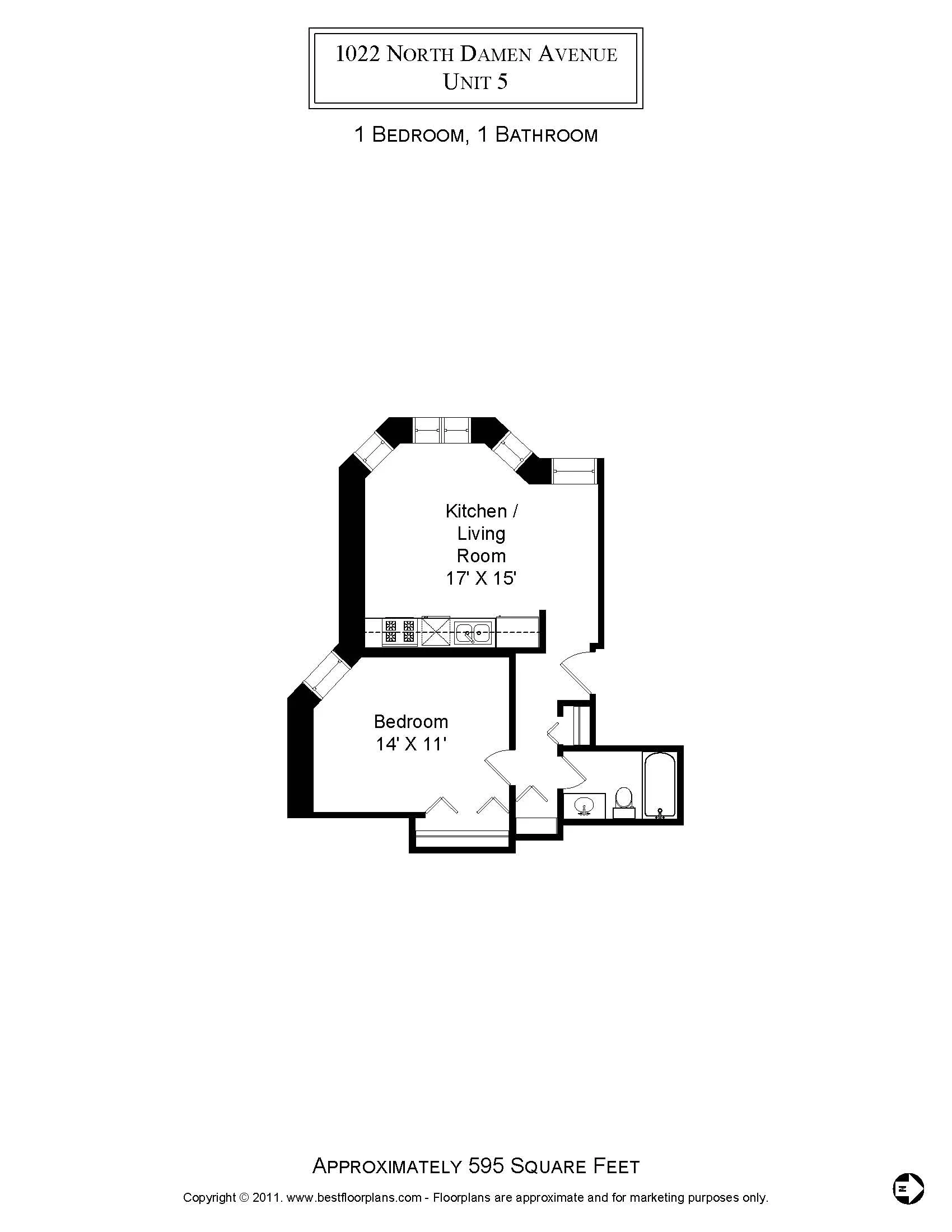 1022 N DAMEN AVE 60622-unit#5-Chicago-IL