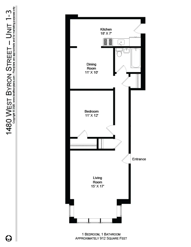 1480 W BYRON ST 60613-unit#1-Chicago-IL