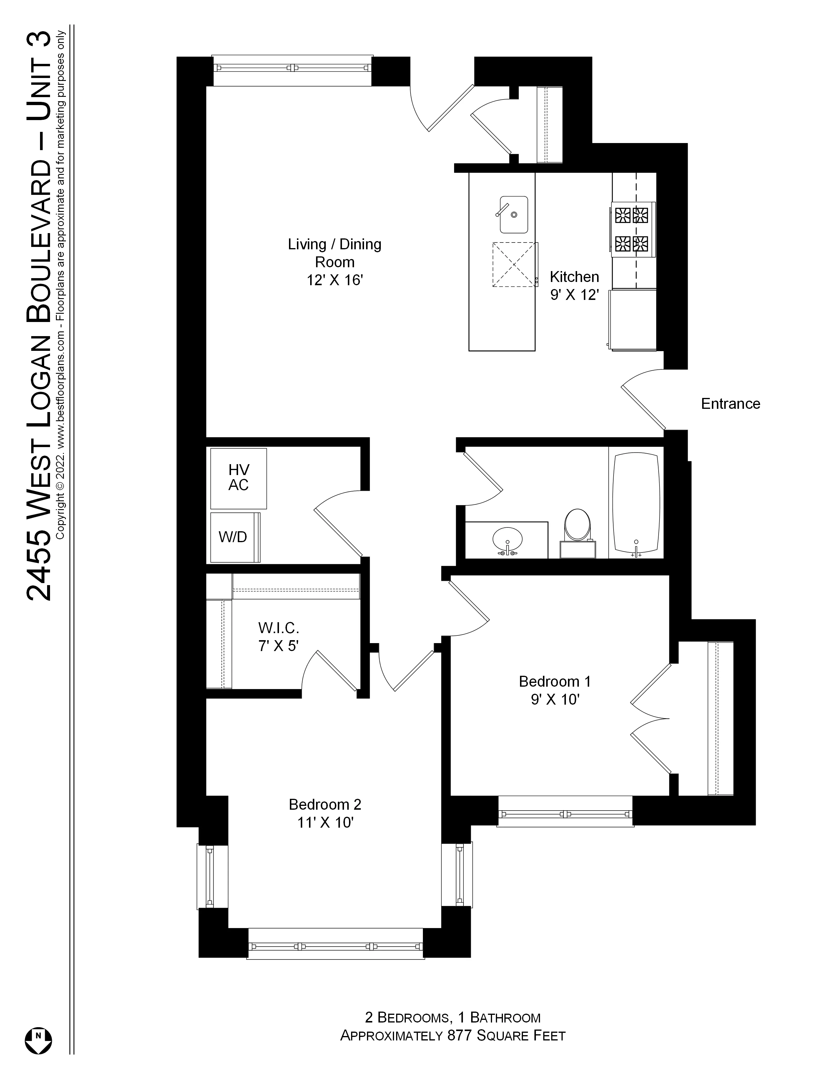 2455 W LOGAN BLVD 60647-unit#3-Chicago-IL