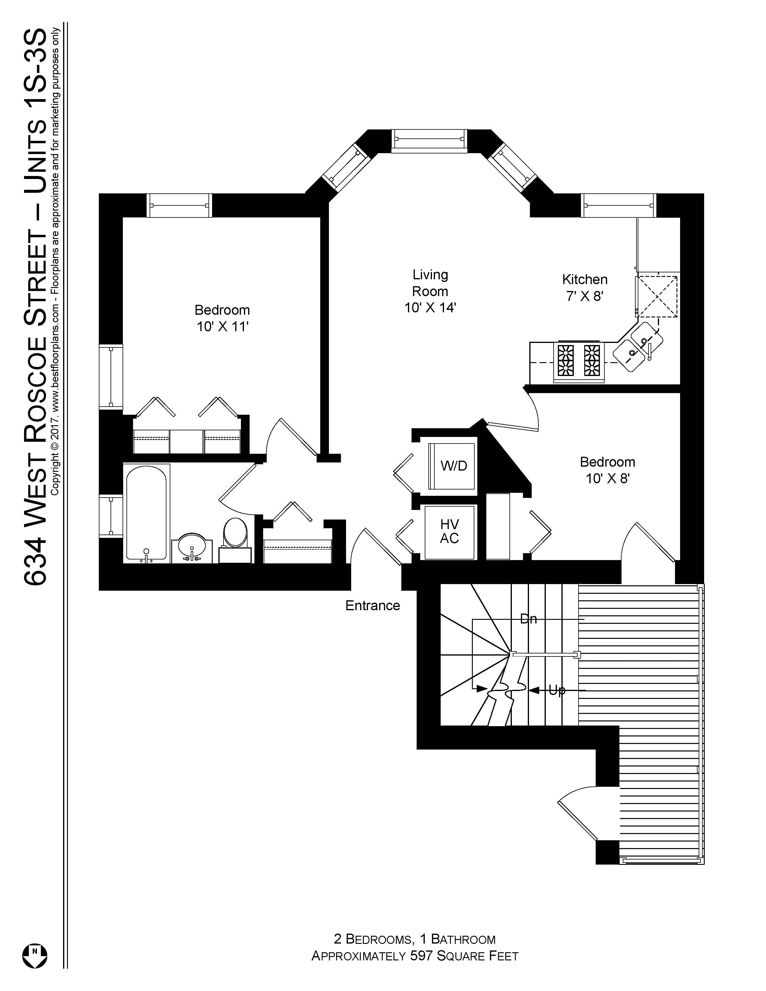 634 W ROSCOE ST 60657-unit#1S-Chicago-IL
