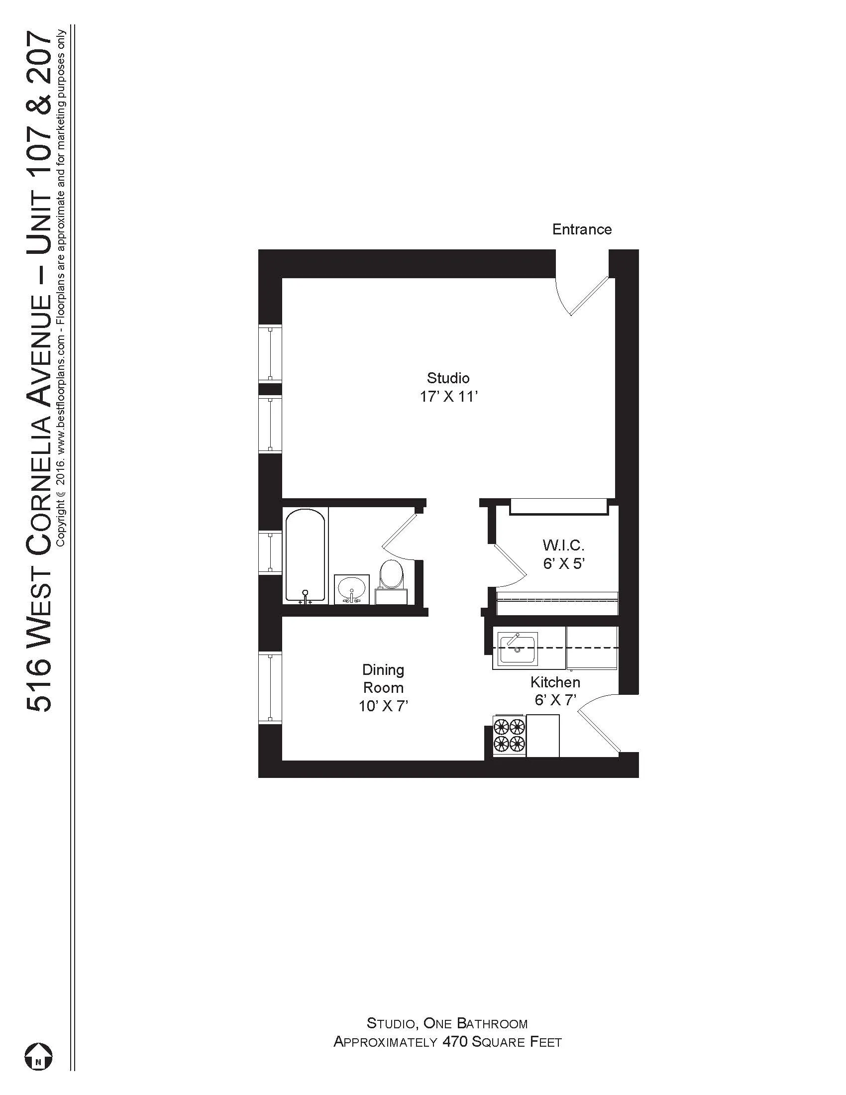 516 W CORNELIA AVE 60657-unit#107-Chicago-IL
