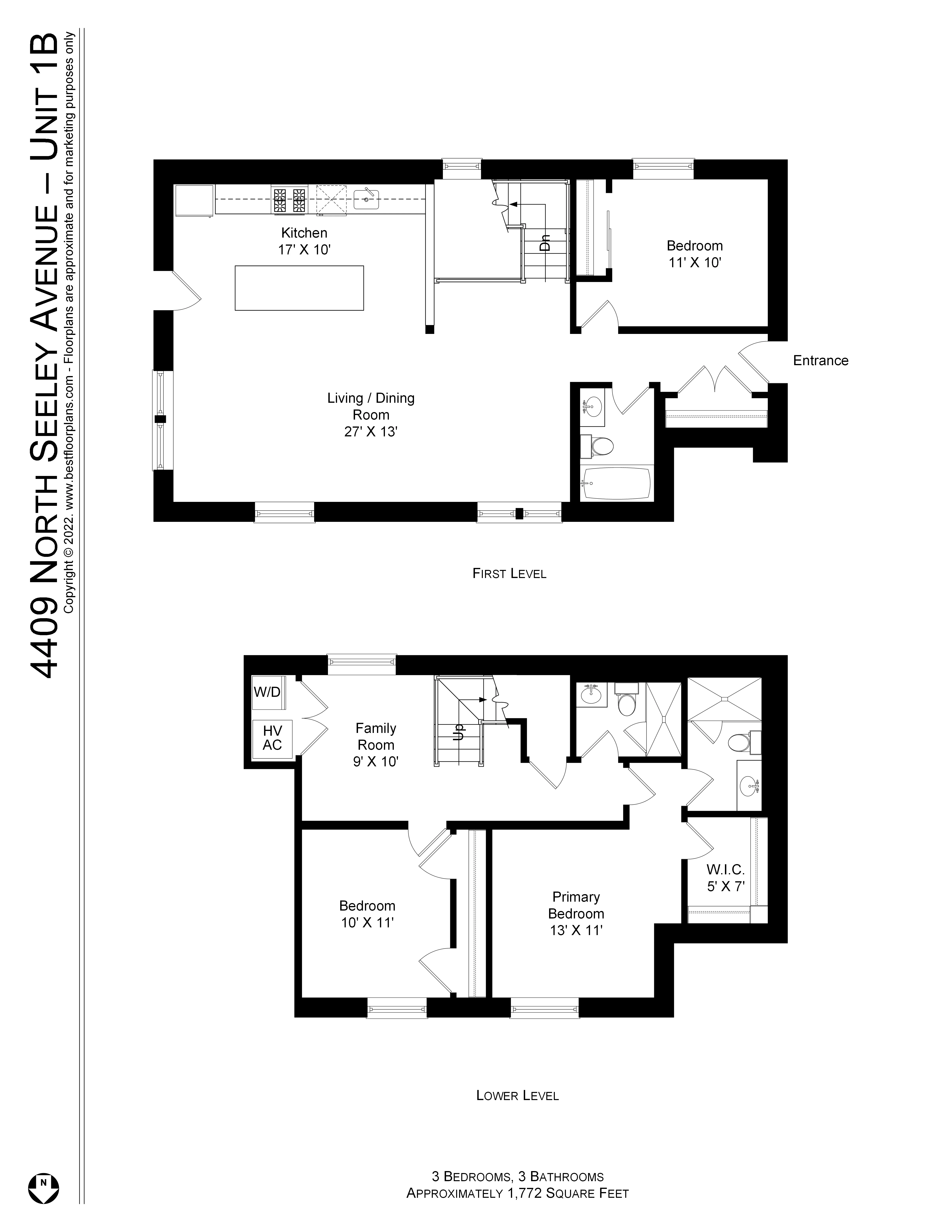 4409 N SEELEY AVE 60625-unit#1B-Chicago-IL