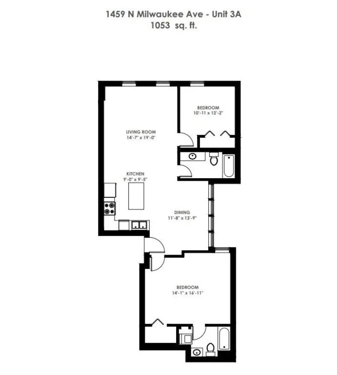 1459 N Milwaukee Ave, , 60622, USA 60622-unit#3A-Chicago-IL