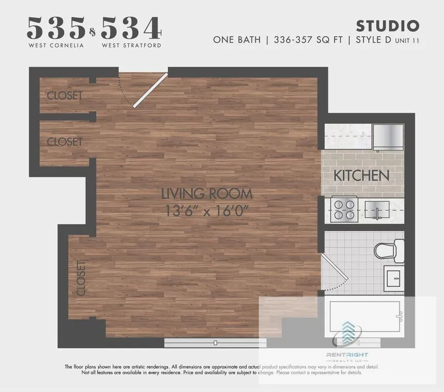 534 W Stratford Pl, ,  60657, USA 60657-unit#408-Chicago-IL