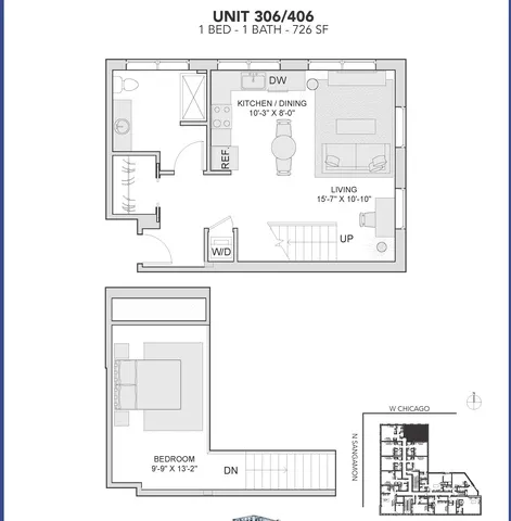 729 N Sangamon St, ,  60642, USA 60642-unit#406-Chicago-IL