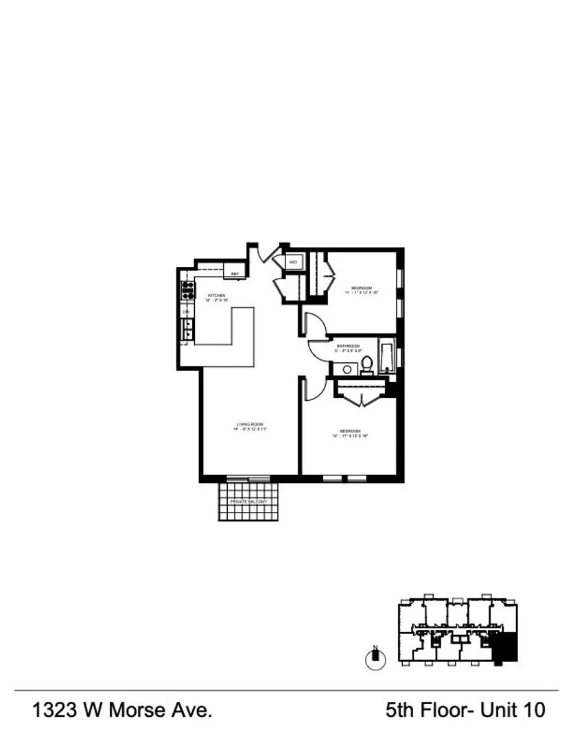 1323 W Morse Ave, ,  60626, USA 60626-unit#510-Chicago-IL