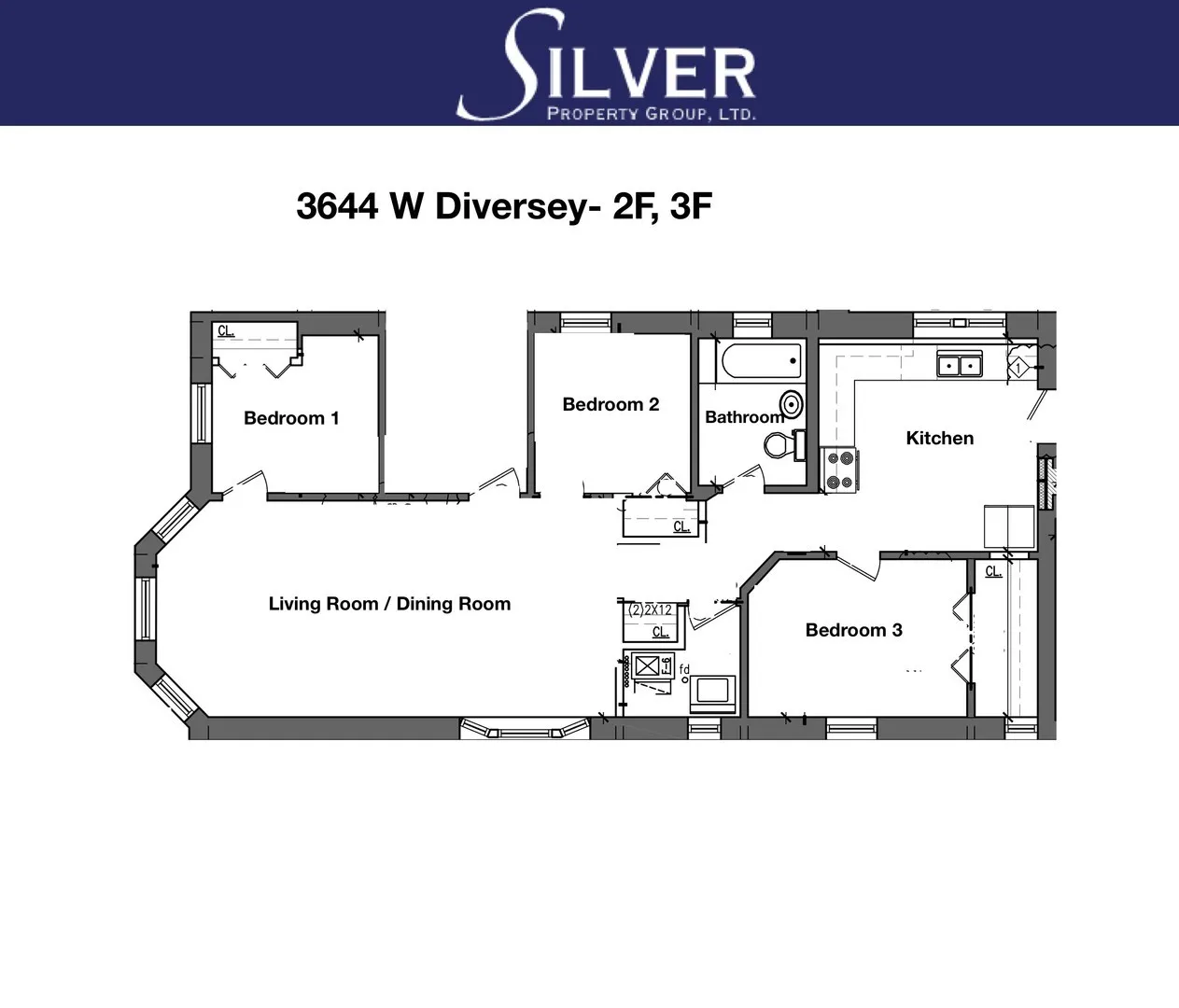 3644 W Diversey Ave, ,  60647, USA 60647-unit#3F-Chicago-IL