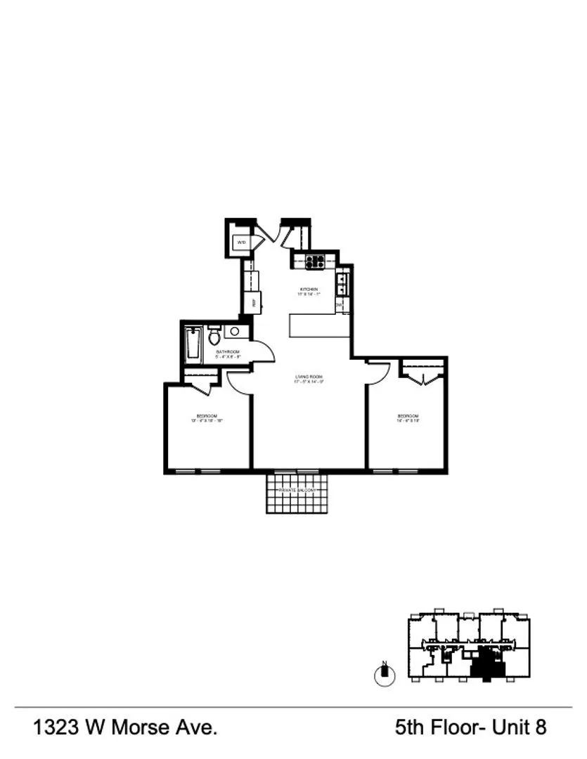 1323 W Morse Ave, ,  60626, USA 60626-unit#508-Chicago-IL