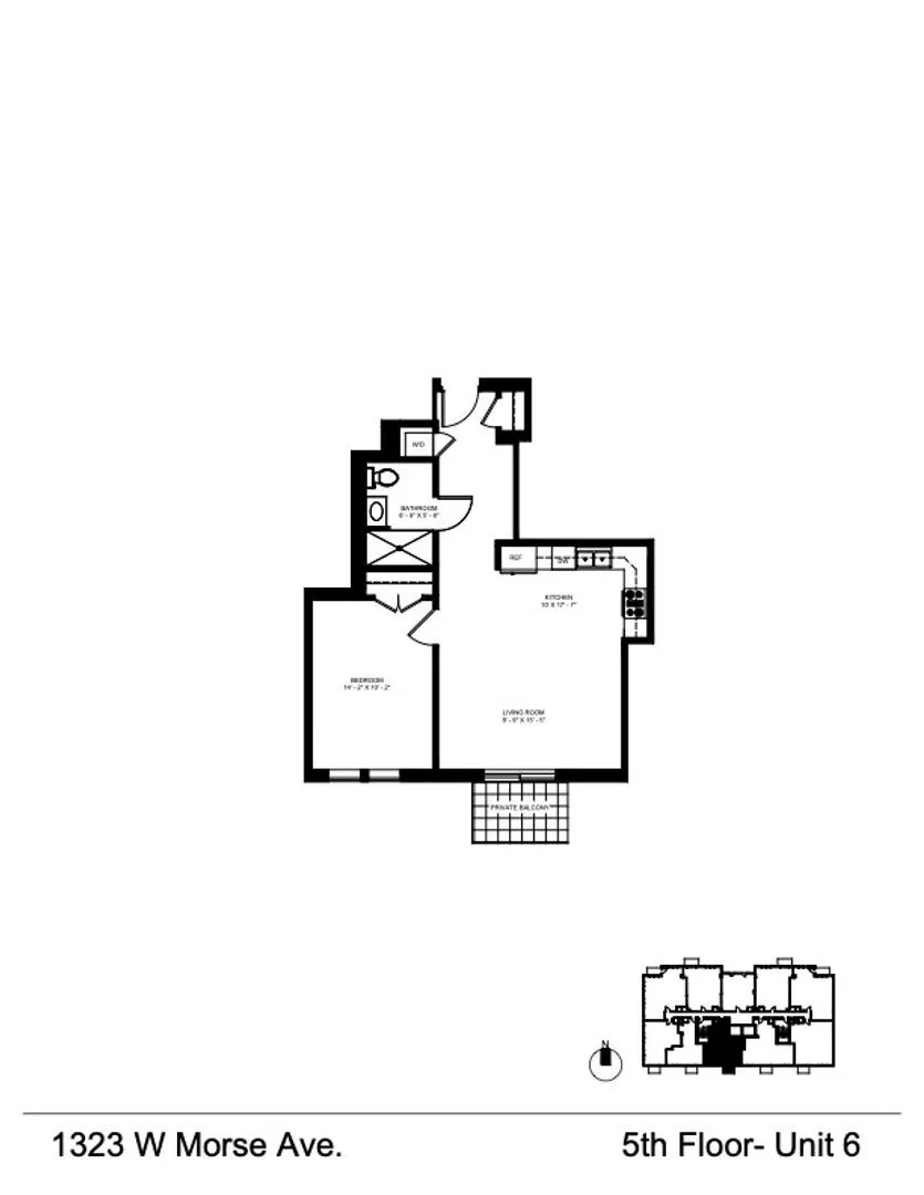1323 W Morse Ave, ,  60626, USA 60626-unit#506-Chicago-IL