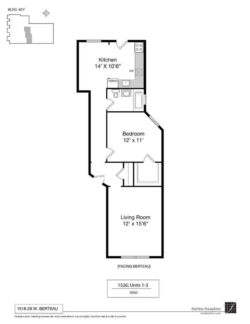 1526 W Berteau Ave, ,  60613, USA 60613-unit#3-Chicago-IL