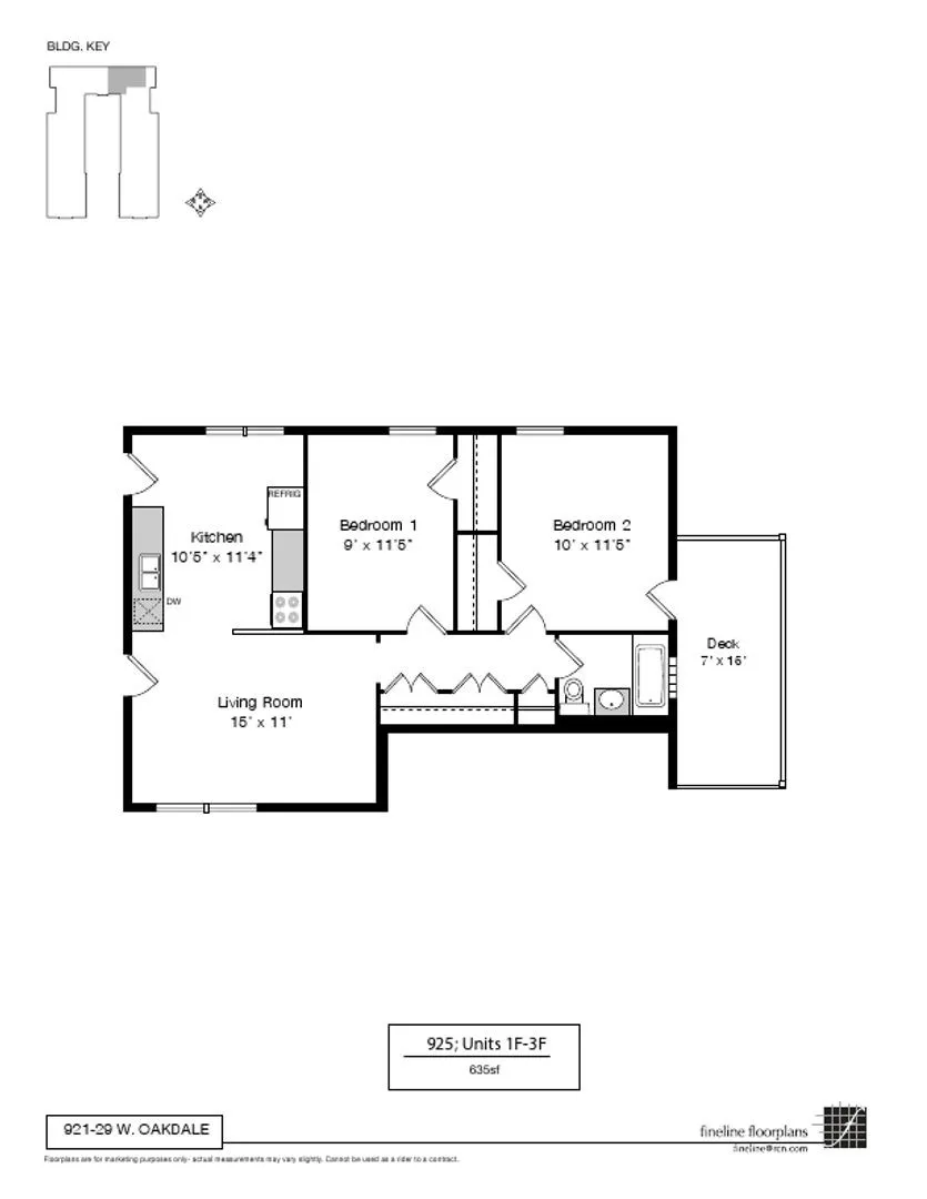 925 W Oakdale Ave, , 60657, USA 60657-unit#1F-Chicago-IL