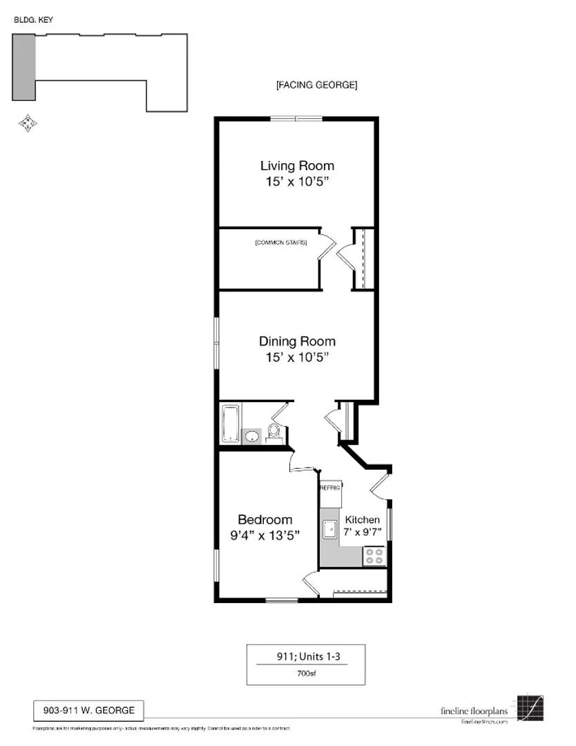911 W George St, , 60657, USA 60657-unit#3-Chicago-IL