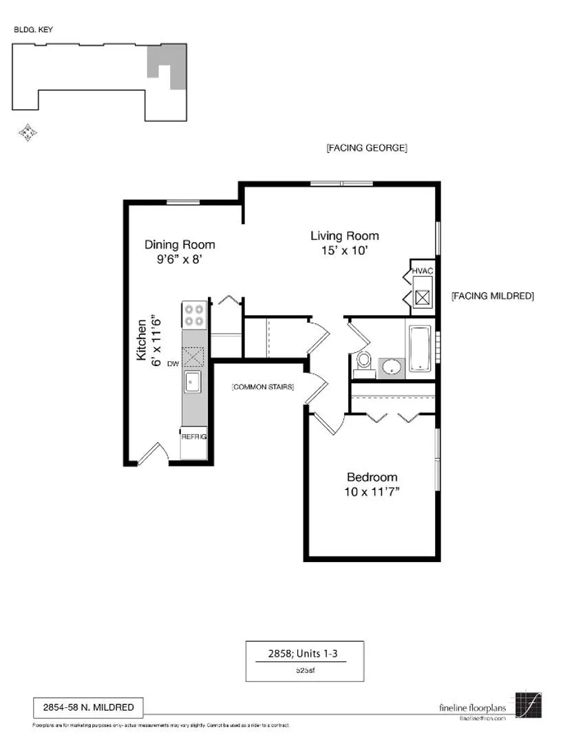 2858 N Mildred Ave, ,  60657, USA 60657-unit#3-Chicago-IL