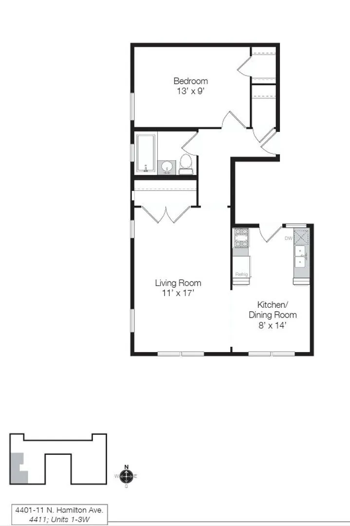 4411 N Hamilton Ave, ,  60625, USA 60625-unit#1W-Chicago-IL