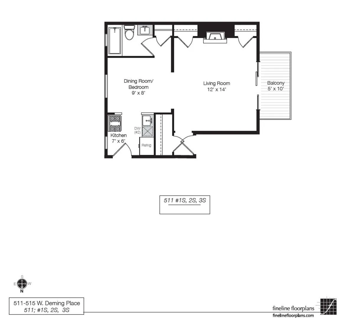 511 W Deming Pl, ,  60614, USA 60614-unit#1S-Chicago-IL