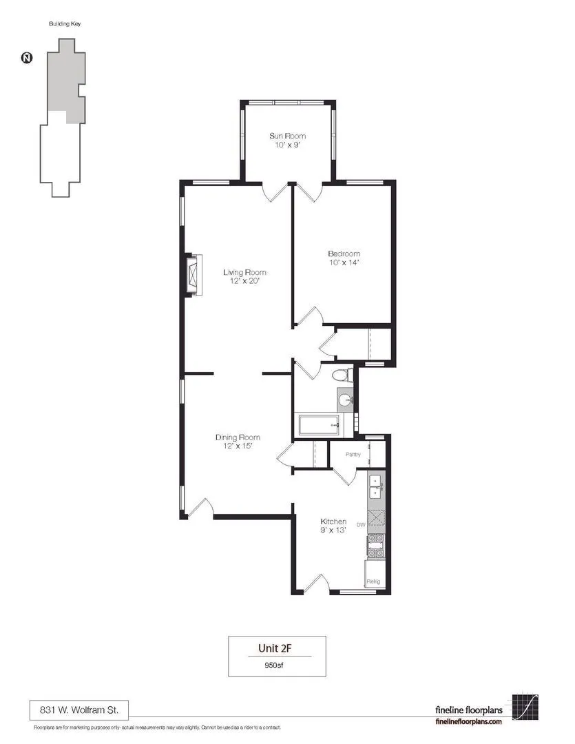 831 W Wolfram St, , 60657, USA 60657-unit#2F-Chicago-IL