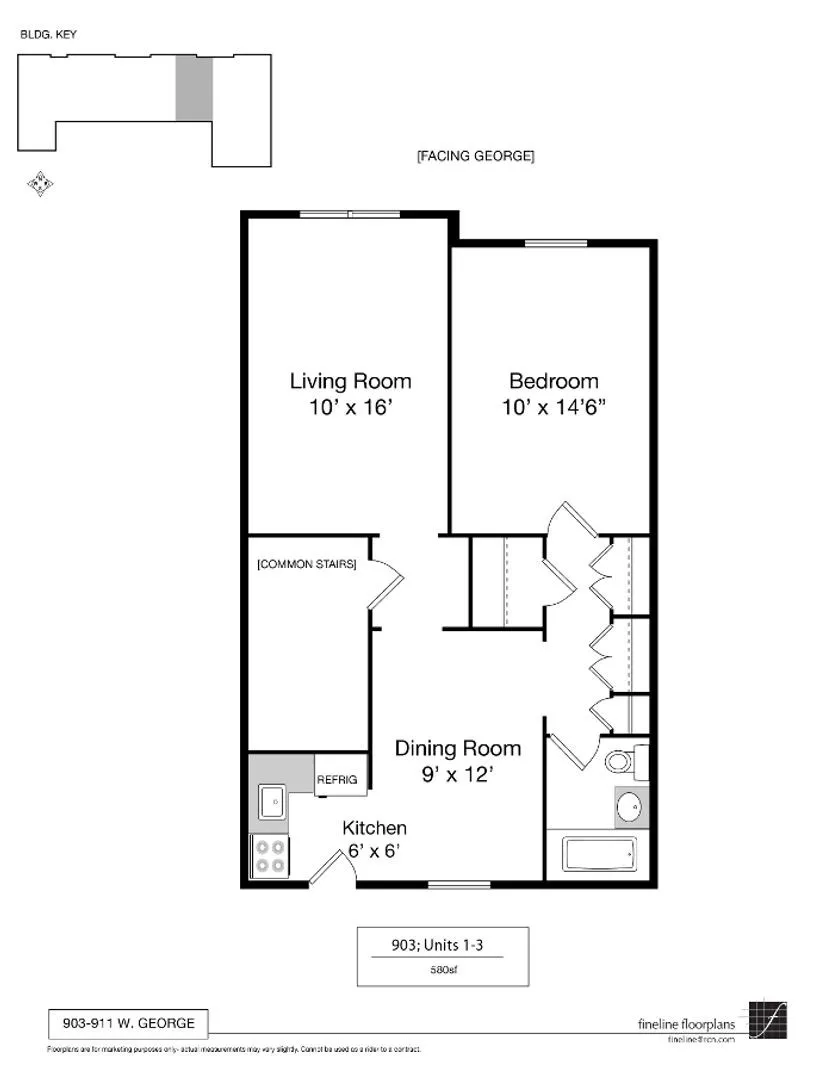 903 W George St, ,  60657, USA 60657-unit#2-Chicago-IL