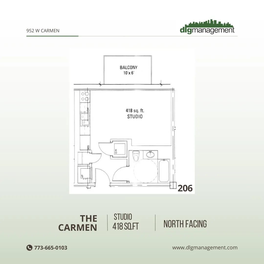 952 W Carmen Ave, ,  60640, USA 60640-unit#952-206-Chicago-IL
