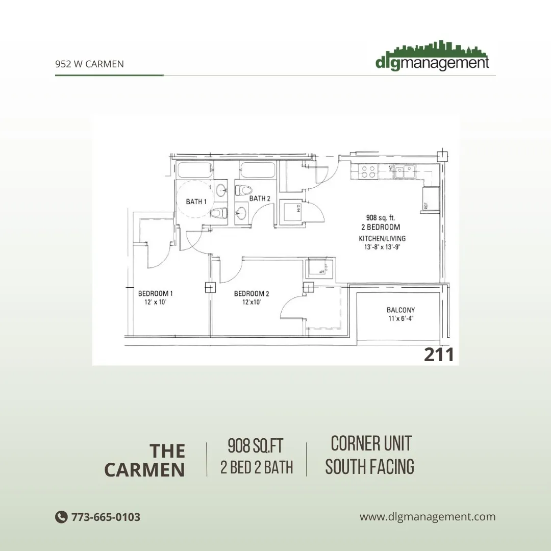 952 W Carmen Ave, ,  60640, USA 60640-unit#952-211-Chicago-IL