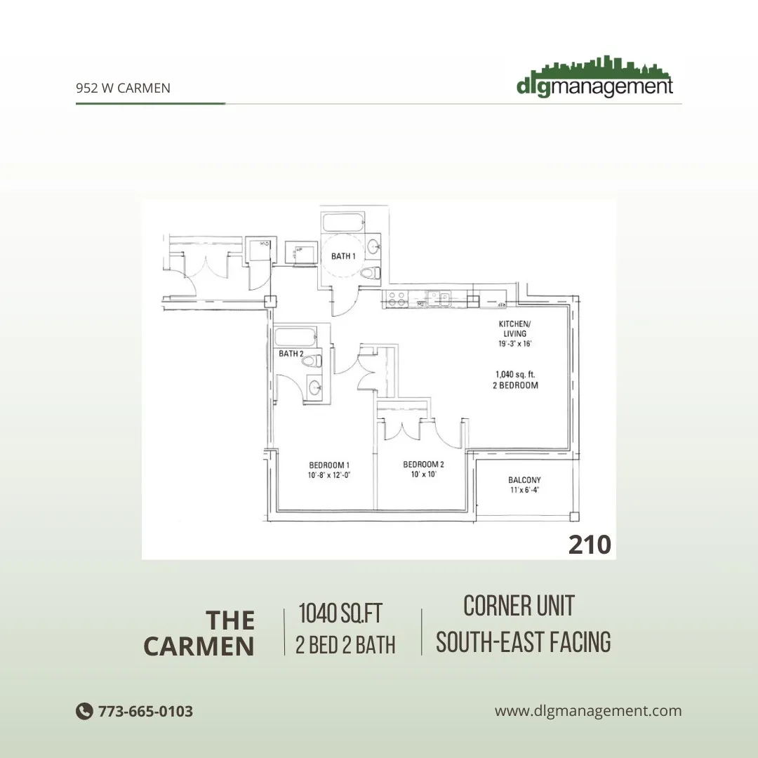 952 W Carmen Ave, ,  60640, USA 60640-unit#952-210-Chicago-IL