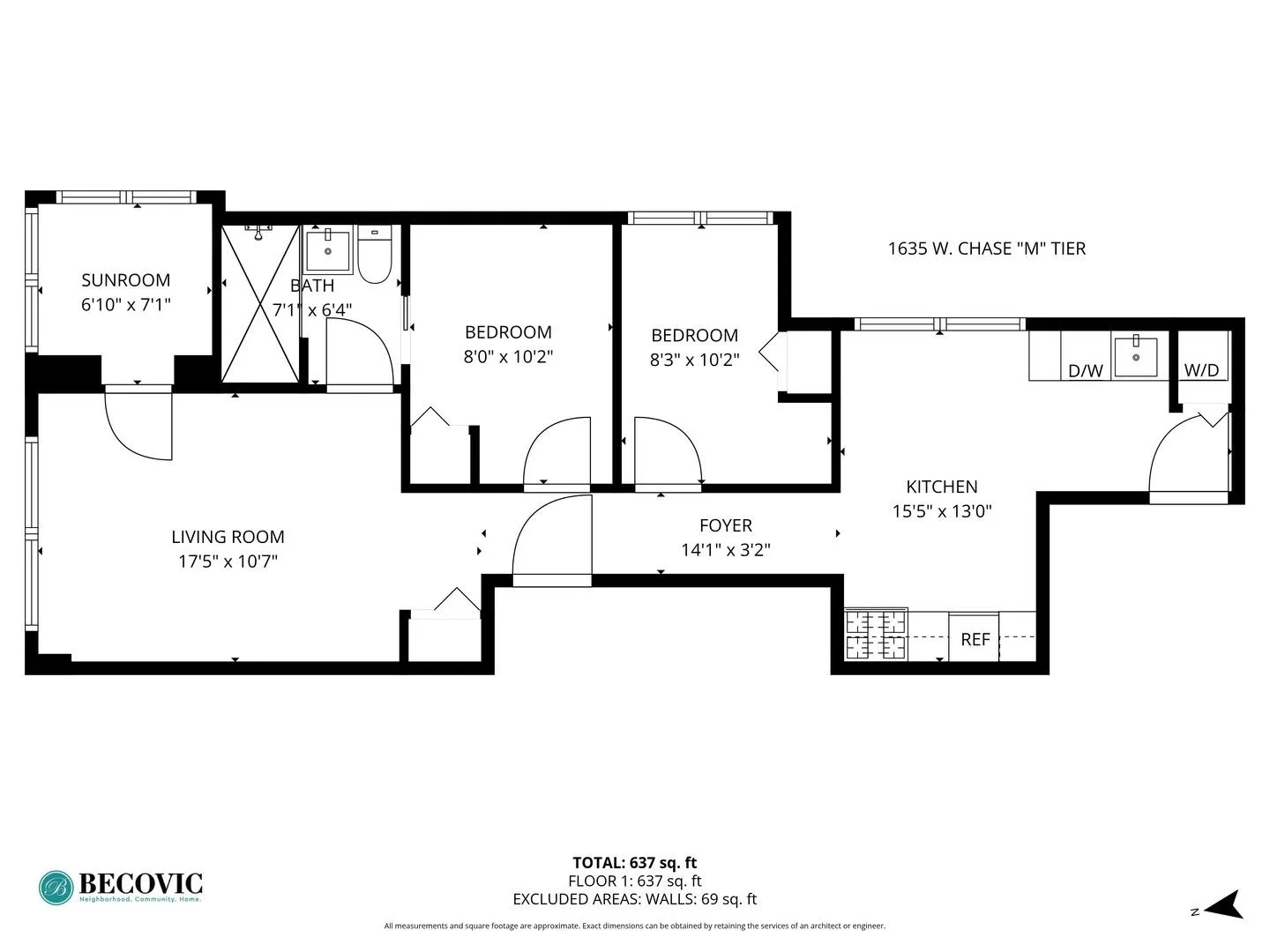 1635 W Chase Ave, ,  60626, USA 60626-unit#2M-Chicago-IL